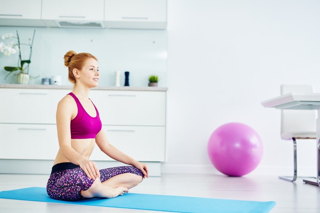 Woman doing a yoga exercise