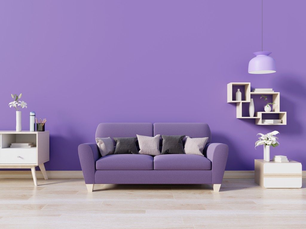 Purple ispired living room